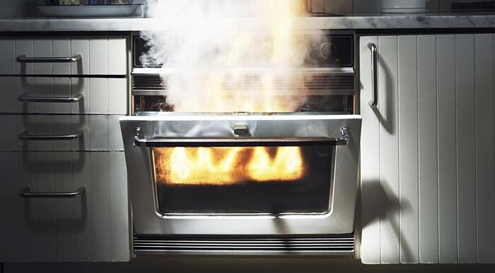 what to do if oven catches fire